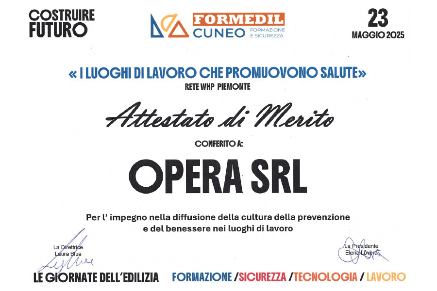 Riconoscimento WHP - Opera
